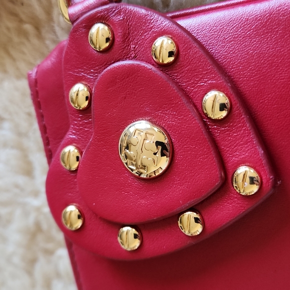 NWT Tory Burch Raspberry Hailey Wristlet Wallet 💖 - Picture 15 of 16